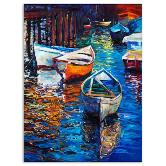 Designart - Boat over the lake